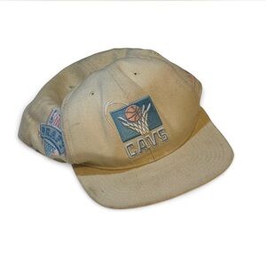 Beige NBA Cavs Basketball Cap with Embroidered Logo